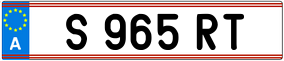 Trailer License Plate